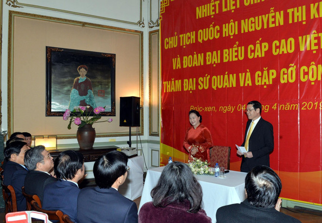 Chủ tịch Quốc hội gặp mặt cộng đồng người Việt Nam tại Vương quốc Bỉ ảnh 1