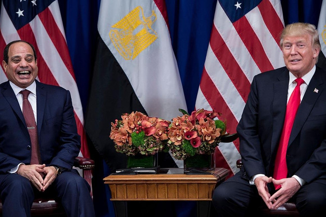 Tổng thống Mỹ Donald Trump và người đồng cấp Ai Cập Abdel Fattah El-Sisi. (Nguồn: AFP/Getty Images) Tổng thống Ai Cập-Mỹ thảo luận nhiều vấn đề tại Nhà Trắng ảnh 1