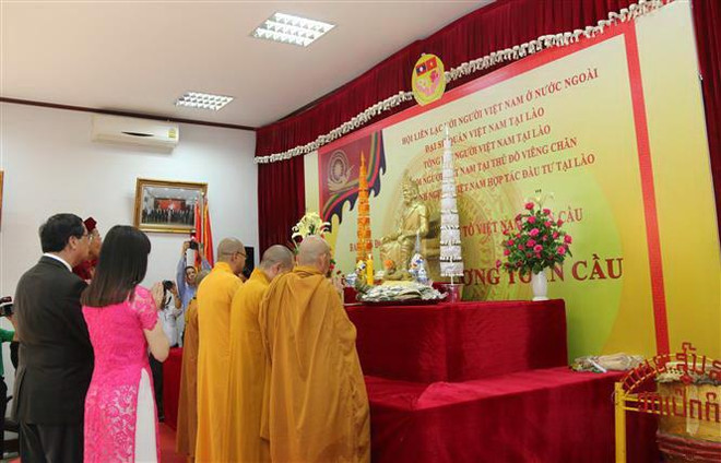 Lần đầu tiên tổ chức lễ Giỗ tổ Hùng Vương tại thủ đô Vientiane ảnh 1
