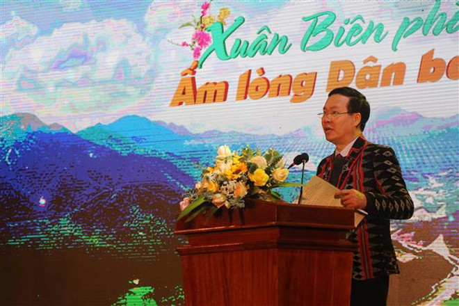 Ông Võ Văn Thưởng dự chương trình 'Xuân Biên phòng ấm lòng dân bản' ảnh 2