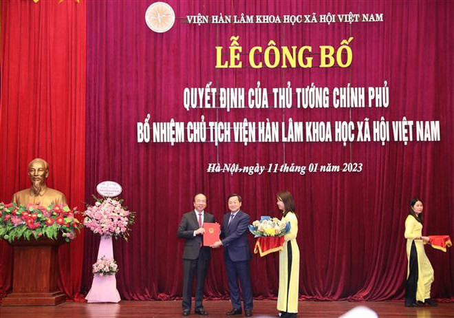 Công bố quyết định bổ nhiệm Chủ tịch Viện Hàn lâm KHXH Việt Nam ảnh 1