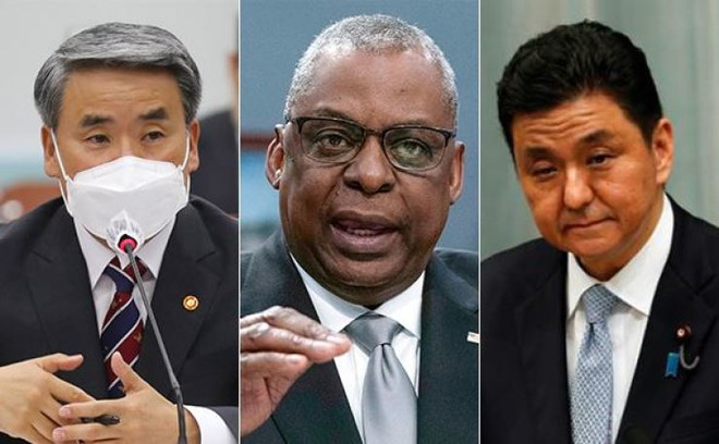 Lãnh đạo quốc phòng Mỹ, Nhật, Hàn dự kiến họp ba bên tại Singapore ảnh 1