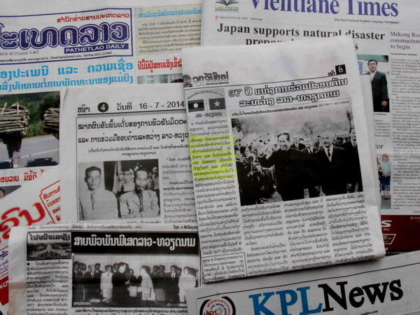 Báo Lào đưa đậm về kỷ niệm 37 năm ký hiệp ước hợp tác Việt-Lào ảnh 1