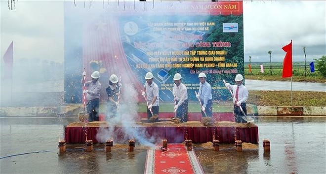 Khởi công Dự án xử lý nước thải tập trung Khu công nghiệp Nam Pleiku ảnh 1