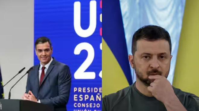 Ngay khi tiếp quản Chủ tịch EU, Thủ tướng Tây Ban Nha thăm Ukraine ảnh 1