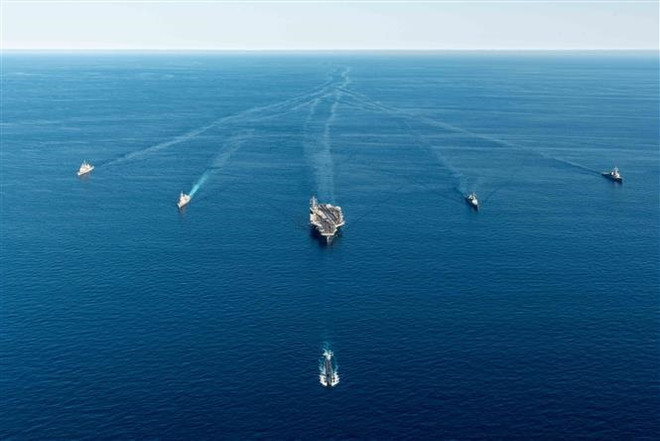 Mỹ, Nhật Bản, Hàn Quốc tiến hành tập trận phòng thủ tên lửa ảnh 1