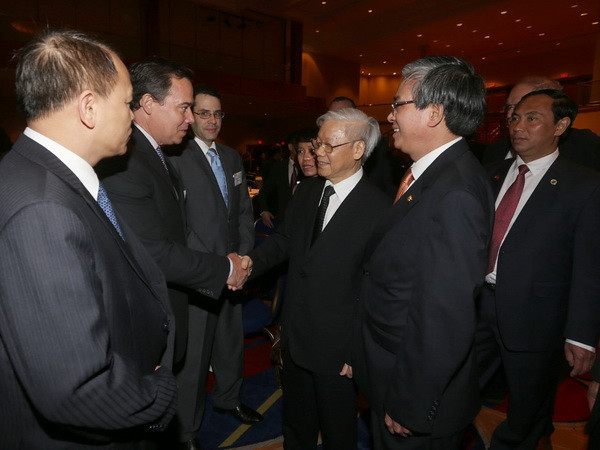 Tổng Bí thư gặp gỡ đại diện các tầng lớp xã hội Việt Nam-Hoa Kỳ ảnh 1