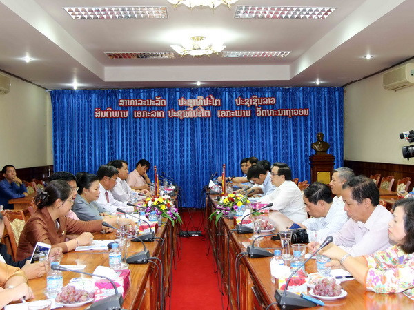 Giao lưu hữu nghị truyền thống giữa Ban Đối ngoại Việt Nam-Lào ảnh 1