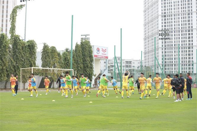 U23 Việt Nam luyện tập ngày cuối trước khi sang Qatar thi đấu ảnh 1