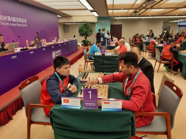 Asian Para Games 2023: Việt Nam giành 5 huy chương Bạc môn Cờ vua ảnh 1