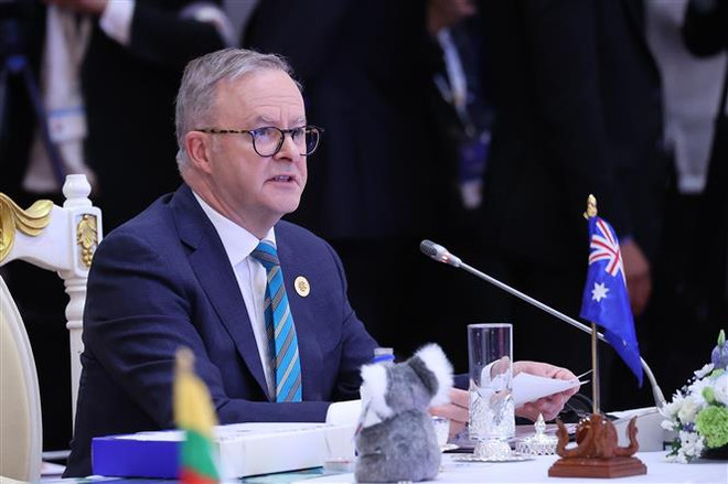 Thủ tướng Australia Anthony Albanese. (Ảnh: Dương Giang/TTXVN) Thủ tướng Australia và Trung Quốc có cuộc gặp mang tính xây dựng ảnh 1