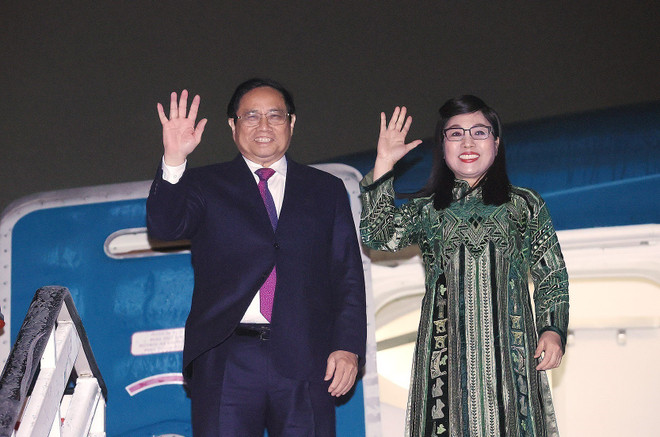 Lễ tiễn Thủ tướng Phạm Minh Chính và Phu nhân tại Sân bay Quốc tế Henri Coanda. (Ảnh: Dương Giang/TTXVN) ttxvn_thu_tuong_4.jpg