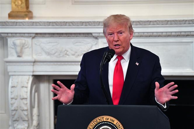 Tổng thống Mỹ Donald Trump. (Nguồn: AFP/TTXVN) Tổng thống Trump cân nhắc tới Nhật Bản để tham dự Thế vận hội mùa Hè ảnh 1