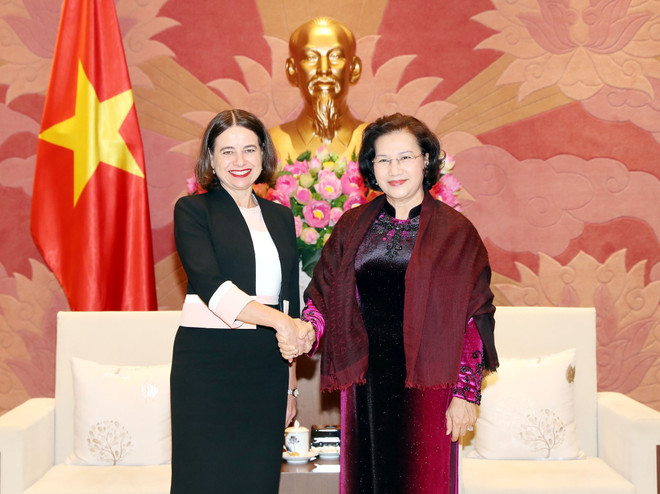 Chủ tịch Quốc hội Nguyễn Thị Kim Ngân tiếp Đại sứ Đặc mệnh toàn quyền Australia tại Việt Nam Robyn Louise Mudie. (Ảnh: Trọng Đức/TTXVN) Chủ tịch Quốc hội Nguyễn Thị Kim Ngân tiếp Đại sứ Australia ảnh 1