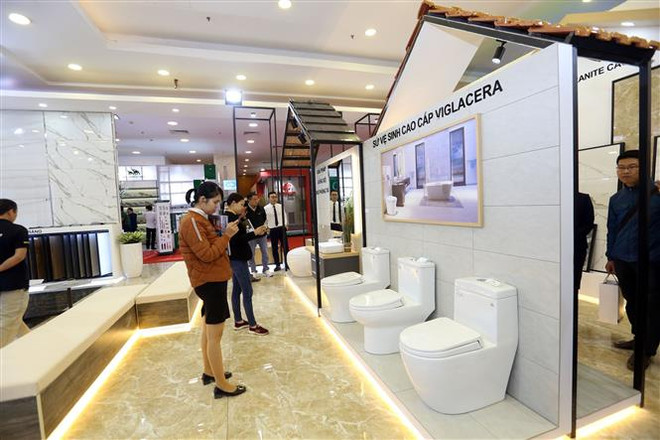 Gian hàng của Viglacera tại một triển lãm. (Ảnh: Huy Hùng/TTXVN) Khởi động Giải thưởng Chất lượng Quốc tế châu Á-Thái Bình Dương 2020 ảnh 1
