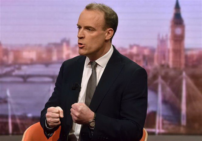Ngoại trưởng Anh Dominic Raab. (Nguồn: AFP/TTXVN) Ngoại trưởng Dominic Raab khẳng định tham gia CPTPP là ưu tiên của Anh ảnh 1