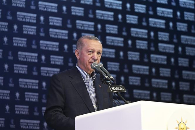 Tổng thống Thổ Nhĩ Kỳ Recep Tayyip Erdogan. (Ảnh: Anadolu/TTXVN) Tổng thống Thổ Nhĩ Kỳ: Sáng kiến Ngũ cốc Biển Đen được gia hạn 2 tháng ảnh 1