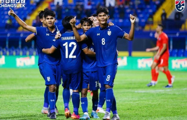 Các cầu thủ của U22 Thái Lan. (Nguồn: AFP) U22 Thái Lan nhận nhiều tin dữ trước thềm trận đấu với U22 Việt Nam ảnh 1