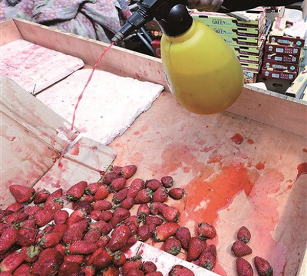 Sốc với công nghệ "hô biến" dâu tây hỏng trở nên tươi ngon ảnh 1
