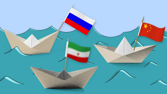 Tam giác mới của cường quốc biển Trung Quốc-Nga-Iran hành động ảnh 1