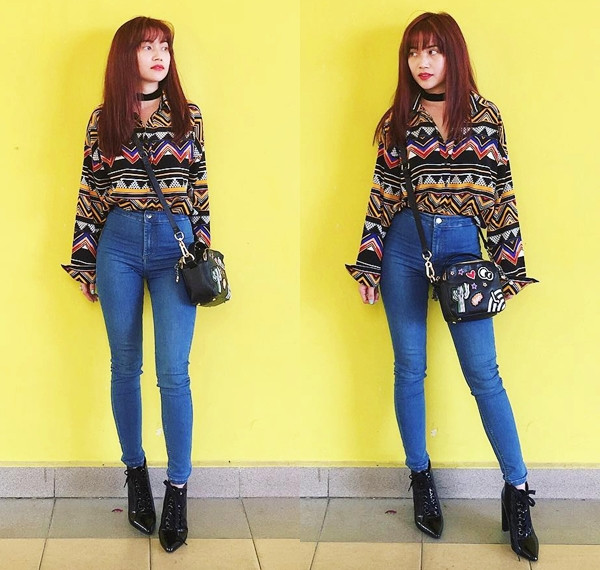 Mỹ nhân Việt lăng xê chân váy midi, sơ mi họa tiết và áo khoác cá tính ảnh 9