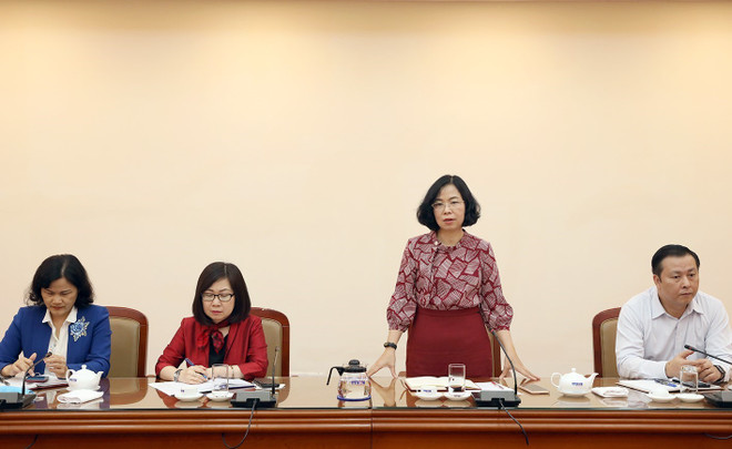 Tổng Giám đốc Thông tấn xã Việt Nam Vũ Việt Trang phát biểu tại buổi làm việc. (Ảnh: Tuấn Anh/TTXVN) Ban Kinh tế Trung ương đến thăm và làm việc với Thông tấn xã Việt Nam ảnh 1