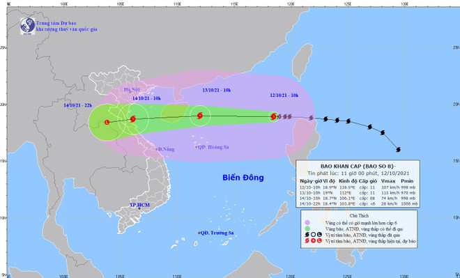 Bão số 8 di chuyển nhanh theo hướng Tây và có khả năng mạnh thêm ảnh 1