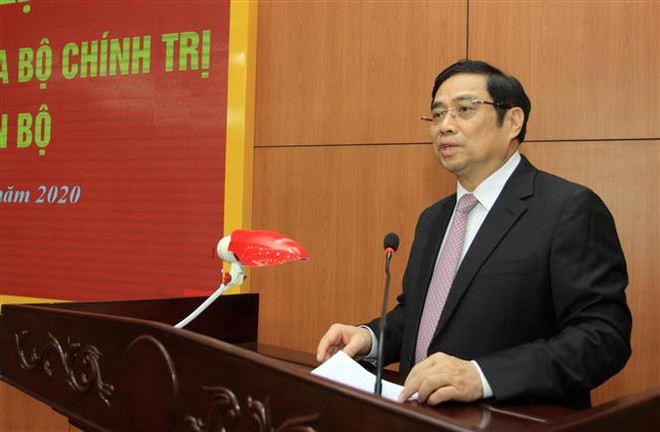 Đồng chí Phạm Minh Chính, Ủy viên Bộ Chính trị, Bí thư Trung ương Đảng, Trưởng Ban Tổ chức Trung ương. (Ảnh: Thế Duyệt/TTXVN) Đoàn công tác Ban Bí thư TW Đảng làm việc với Ban Thường vụ Quân ủy TW ảnh 1