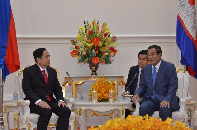 Lãnh đạo Campuchia tiếp Chủ tịch Mặt trận Tổ quốc Việt Nam ảnh 1