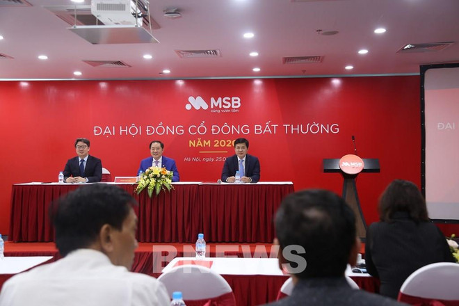 Quang cảnh đại hội. (Nguồn: BNEWS/TTXVN) MSB đại hội cổ đông bất thường, bầu bổ sung nhân sự cấp cao ảnh 1