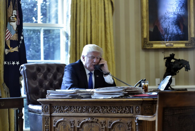 Tổng thống Mỹ Donald Trump. (Nguồn: AFP/TTXVN) Hàn Quốc: Ông Trump khẳng định cần sớm có cuộc gặp Mỹ-Triều Tiên ảnh 1