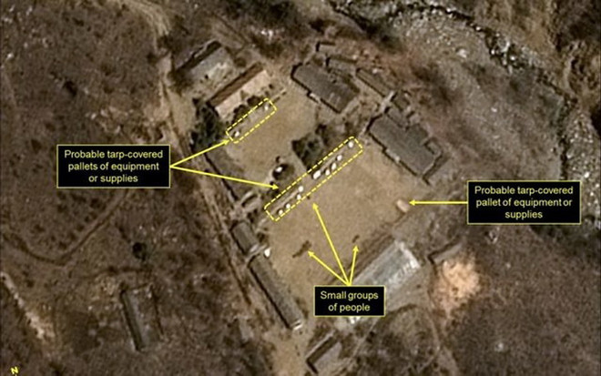 Bãi thử hạt nhân Punggye-ri của Triều Tiên. (Nguồn: 38 North/TTXVN) Hàn Quốc: Ông Kim Jong-un hứa đóng cửa bãi thử hạt nhân vào tháng 5 ảnh 1