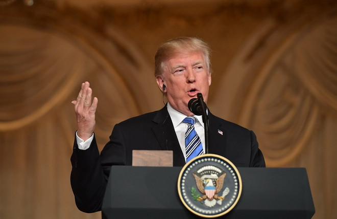 Tổng thống Mỹ Donald Trump. (Nguồn: AFP/TTXVN) Tổng thống Trump khẳng định Triều Tiên nhượng bộ về phi hạt nhân hóa ảnh 1