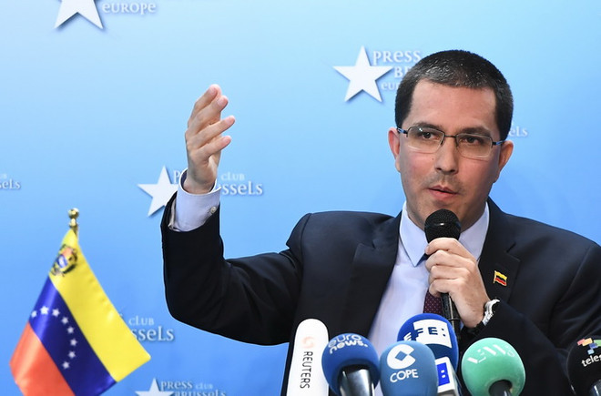Ngoại trưởng Venezuela Jorge Arreaza. (Nguồn: AFP/TTXVN) Venezuela kêu gọi cộng đồng quốc tế tôn trọng ý chí của người dân ảnh 1