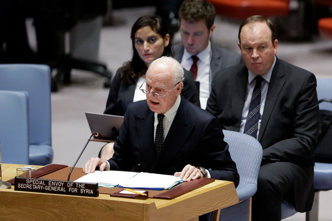Đặc phái viên Liên hợp quốc về Syria Staffan de Mistura. (Nguồn: THX/TTXVN) Đặc phái viên Liên hợp quốc về vấn đề Syria thăm Nga ảnh 1