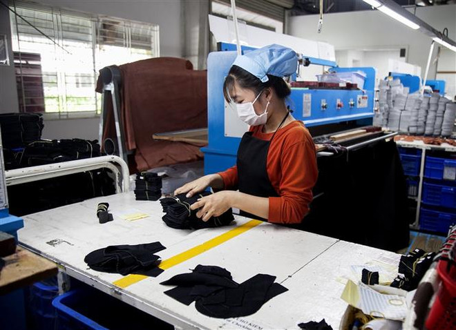 (Ảnh minh họa: Hồng Đạt/TTXVN) Chấn chỉnh công tác phòng, chống dịch tại một số doanh nghiệp TP.HCM ảnh 1