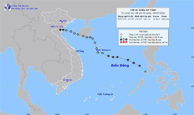 Áp thấp nhiệt đới suy yếu thành vùng áp thấp, đi vào Thanh Hóa ảnh 1