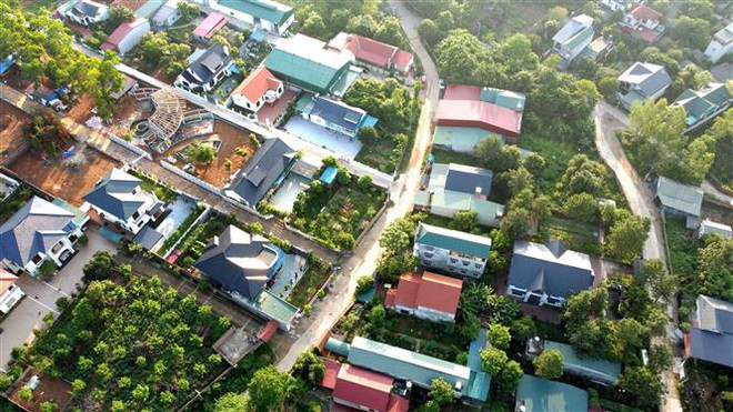 Khu hành chính 16 phường Liên Bảo, thành phố Vĩnh Yên, Vĩnh Phúc. (Ảnh: Hoàng Hùng/TTXVN) Vĩnh Phúc: Giải quyết vướng mắc trong thu hồi đất tại Vĩnh Yên ảnh 1