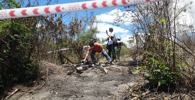 Phát hiện thi thể cháy trơ xương trên đồi đất ở Bình Thuận ảnh 1