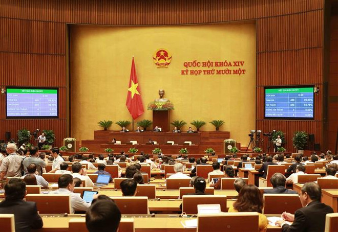 Quốc hội thông qua Nghị quyết phê chuẩn đề nghị việc bổ nhiệm một số Phó Thủ tướng Chính phủ, một số Bộ trưởng và thành viên khác của Chính phủ. (Ảnh: Phương Hoa/TTXVN) 12 bộ trưởng, trưởng ngành được Quốc hội phê chuẩn bổ nhiệm ảnh 2