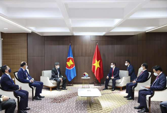 Thủ tướng Phạm Minh Chính hội kiến Tổng Thư ký ASEAN Lim Jock Hoi ảnh 4