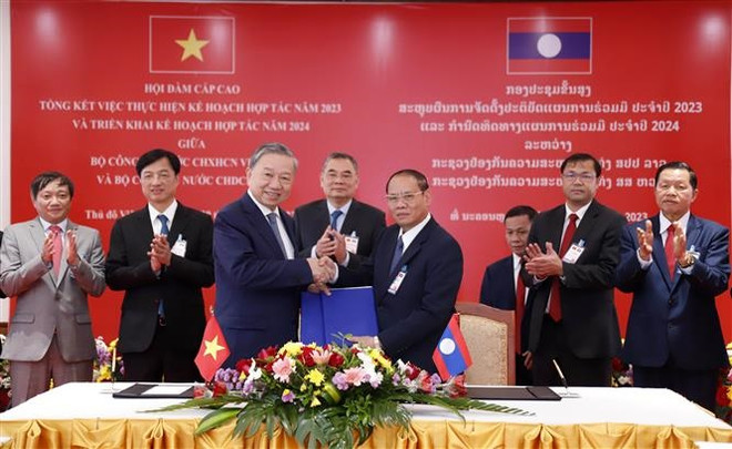 Lào đánh giá cao hiệu quả hợp tác giữa Bộ Công an Lào và Việt Nam ảnh 3