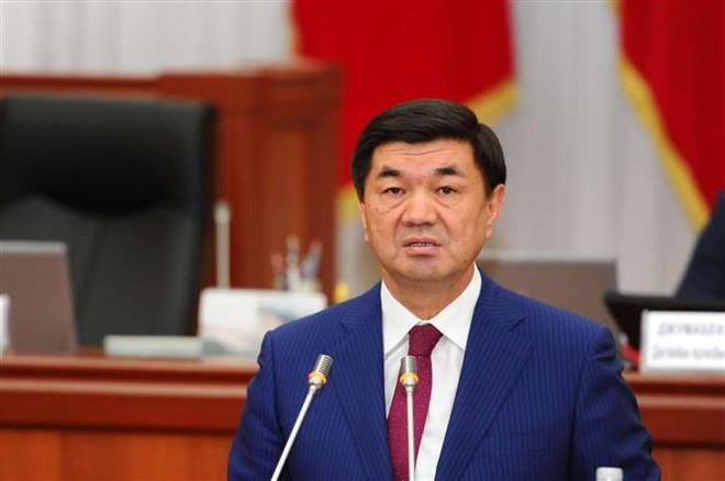 Thủ tướng Kyrgyzstan Mukhammedkalyi Abylgaziev. (Nguồn: AA/TTXVN) Bác bỏ mọi cáo buộc, Thủ tướng Kyrgyzstan đệ đơn từ chức ảnh 1