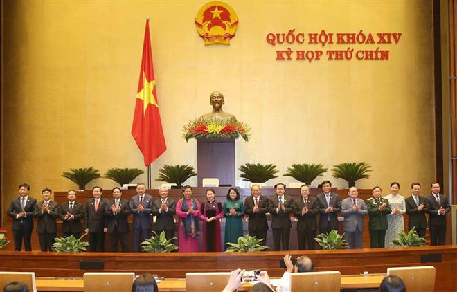 Lễ ra mắt Hội đồng bầu cử quốc gia. (Ảnh: Doãn Tấn/TTXVN) Quốc hội thông qua Nghị quyết thành lập Hội đồng bầu cử quốc gia ảnh 1