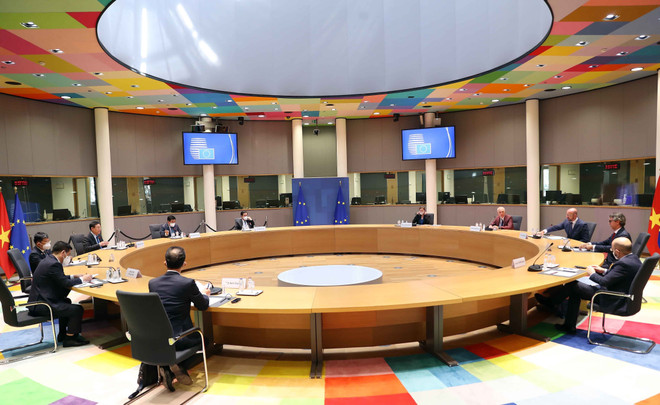 Chủ tịch Quốc hội Vương Đình Huệ hội kiến Chủ tịch Hội đồng châu Âu ảnh 3