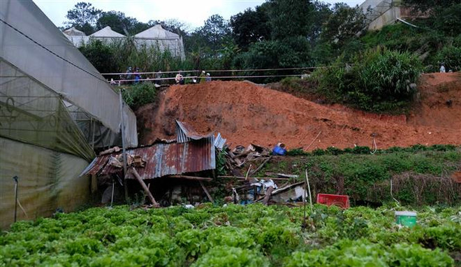 Lâm Đồng: Trú mưa trong chòi để nông cụ, 4 người bị vùi lấp ảnh 1