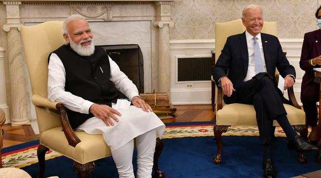 Thủ tướng Ấn Độ Narendra Modi và Tổng thống Mỹ Joe Biden. (Nguồn: Twitter) Mối quan hệ giữa Ấn Độ và Mỹ đang trong giai đoạn chuyển mình ảnh 1
