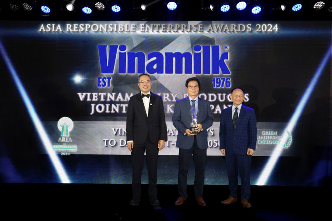 Vinamilk là doanh nghiệp ngành sữa duy nhất được vinh danh tại hạng mục Lãnh đạo xanh. (Nguồn: Vietnam+) anh_12.jpg