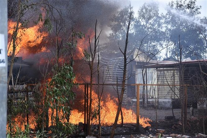 Hải Phòng: Kịp thời dập tắt đám cháy lớn tại kho xăng dầu ảnh 1