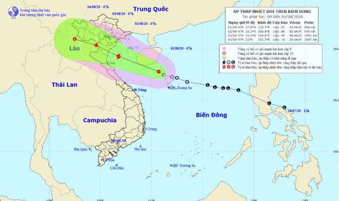 Áp thấp nhiệt đới gây gió giật, lốc xoáy khu vực giữa và Nam Biển Đông ảnh 1